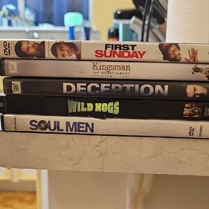 DVD Movie Collection: First Sunday, Kingsman, Deception, Wild Hogs, Soul Men